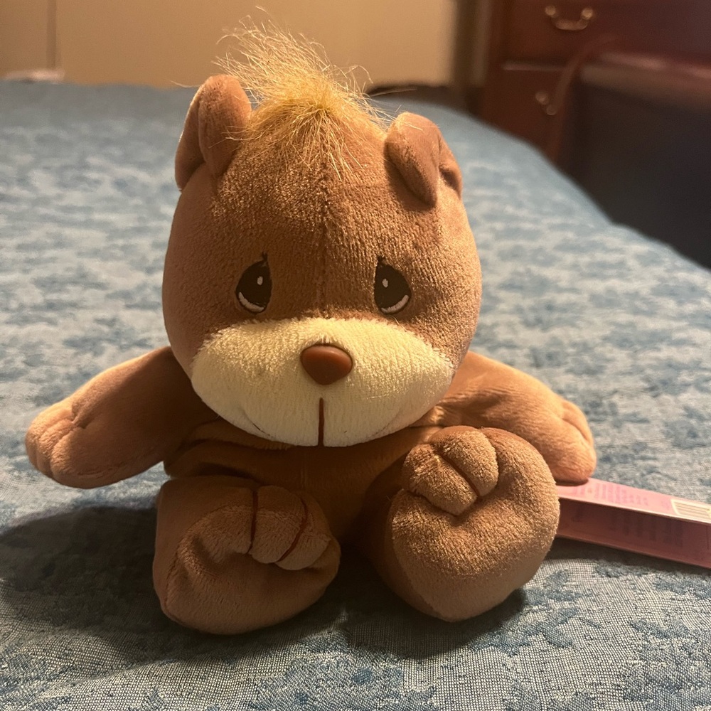Vintage Precious Moments Tender Tails plush bear. New with tags